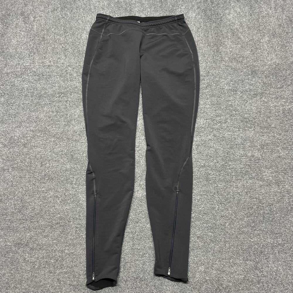 Patagonia Leggings Womens M Gray Softshell Zip Hem Running Hiking Pockets